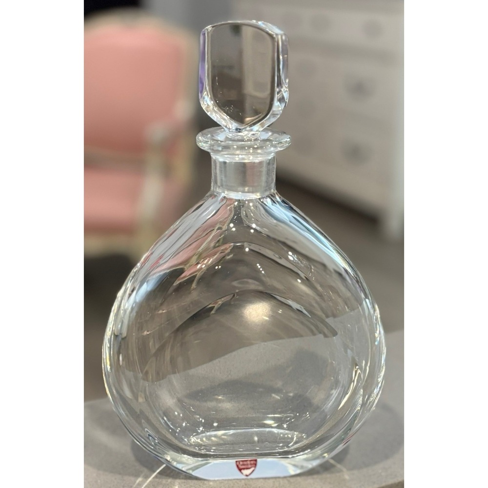 Vintage Orrefors Crystal Sweden Decanter With Stopper Mint